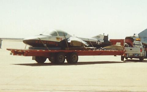 T-37 arrives at Hangar 25 Air Museum